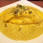 カフェレストラン ホット・ベリー - ポルチーニ茸のカルボナーラソースのオムライス