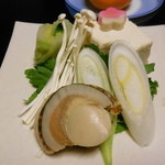 新井旅館 - 湯豆腐の食材