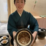 橦木町 しみず - 炒り大豆ご飯