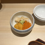 鮨 華 - ウニ・いくら・ホタテの子丼