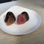 ラ・カーサ・ディ・テツオ オオタ - ロマネンゴによるフルーツゼリーのアマゾンカカオチョコレートがけ