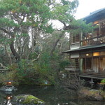 新井旅館 - 宿泊した客室を対岸から見る