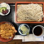 仁や - 料理写真:もりそば　５８０円 ＆ ミニ天丼　＋４００円　(2024/02)