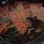 古民家カフェ 茶ぁーやー - ９つの小鉢を全部投入して・・