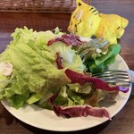 Areguro - サラダ　※葉野菜なので、最後まで食べようとすると、少し苦労する