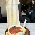 シカゴピザ&ボルケーノパスタ Meat&Cheese Forne - 期間限定「一枚麺の明太子パスタシカゴピザ」