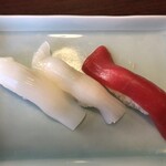 グルメ回転寿司 函太郎 - ・ヤリイカ：４４０円・本まぐろ赤身一貫：３３０円