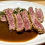 洋食 おがた - 滋賀サカエヤから仕入れた近江牛のビーフカツ