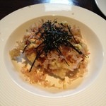 ディッシュマジックアタゴ - ヤリイカのかき揚げ お好み焼き風