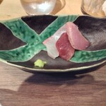 うみからそらへ - お造りは  たぶんカンパチ マグロ  ヤイトカツオ