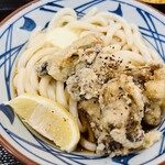 Marugame Seimen - アップで牡蠣ぶっかけ