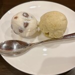 Kamon - ラムレーズンとピスタチオのアイス