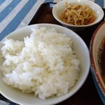 そば処 久楽 - 「ライス」をパチリ♯