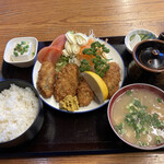 なか里 - カキフライ定食　800円