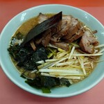 Ramen Shoppu - 2024年1月　ネギ味噌チャーシューメン+わかめ　1100+100円