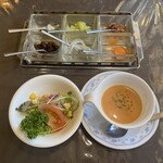 Karehausu Mini Borutsu - サラダ、トマトスープ