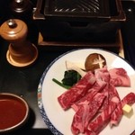 柏屋旅館 - 別注の上州牛ステーキ 2013.12