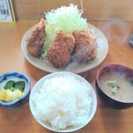 とんかつ いもや - ヒレカツ定食 1100円