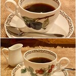 Bistrot La Cucina - 食後にはコーヒーをいただきました。
                      カップ&ソーサーはノリタケ製