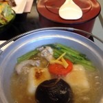 柏屋旅館 - 元旦の朝食には雑煮が付きます 2014.01