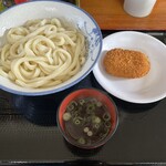 手打麺や 大島 - ２玉とコロッケ