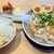 丸源ラーメン - 料理写真:味玉肉そば 麺大盛り 肉ダブル＋唐揚げセット