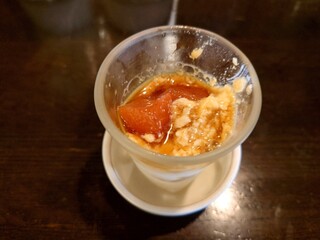 Sousai Dainingu Yuuan - さっぱりとする味わいな柑橘系フルーツ❔の寒天❔と
                        自家製豆腐の旨味、醤油タレと非常に合ってて美味しいなあ♪