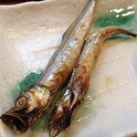 全国珍味・名物　難波酒場 - ししゃも…食べてる途中で写真を撮り忘れた事に気がつきました(+_+)