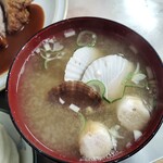 銀水食堂 - みそ汁は稚貝でした♪