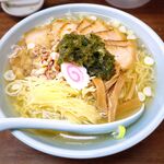 中華そば温故知新 - 生姜ラーメン（チャーシュー・あおさトッピング）