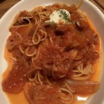 ロッソ - 本日のパスタ　ベーコンと蓮根のトマトソース
