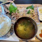 海鮮食堂KUTTA - あじたたき＆なめろう定食（小盛）