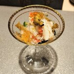 Kagurazaka Sushi Konkon - 毛ガニと土佐酢ジュレ