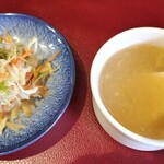 中国料理 パンダ - 野菜サラダ･スープ