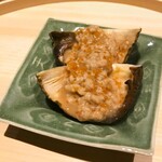 温石 - 藤枝の椎茸、炭火焼き