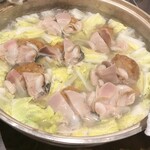 温石 - （お鍋）ハマグリ、蓮根団子、白菜