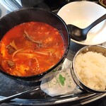 焼肉 韓国屋台村 - ユッケジャンスープ ランチセット（1200円）