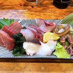 須賀乃湯 - おまかせ刺身盛（お1人様盛 680円）