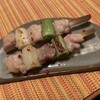 Ume ya - 日南鳥のネギ肉串　　レッドペッパー添え