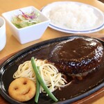 234794955 - ビッグハンバーグ定食  (デミグラスソース300g) 1,500円