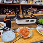 焼肉 波止場 - ネギのキムチが美味。サムギョプサルに合います！