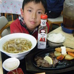 高良食堂 - ステーキ＆エビ（７００円）