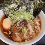 Ramen Hanaya - 大盛りチャーシュー+味玉+のり