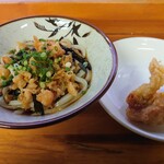 味庄 - 料理写真:ぶっかけうどん(小、冷)、とり天