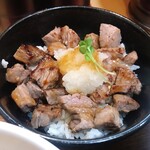 ラーメン火ノ鷺 - おろしサイコロステーキ丼　３００円