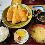 佳のこ - ランチのビックアジフライ定食