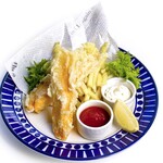 salmon fish and chips