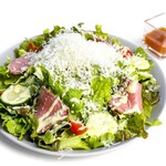 Salad with roast beef and lots of cheese