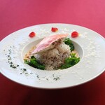 Migratory crab risotto style