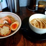 Menshin Yoshida - 濃厚海老つけ麺500円。